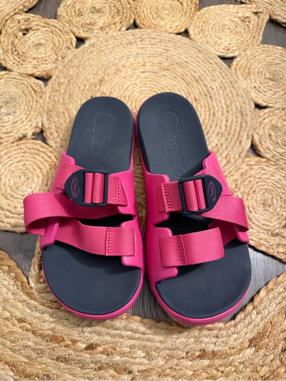 Chaco Pink Slide Sandals with Adjustable Straps